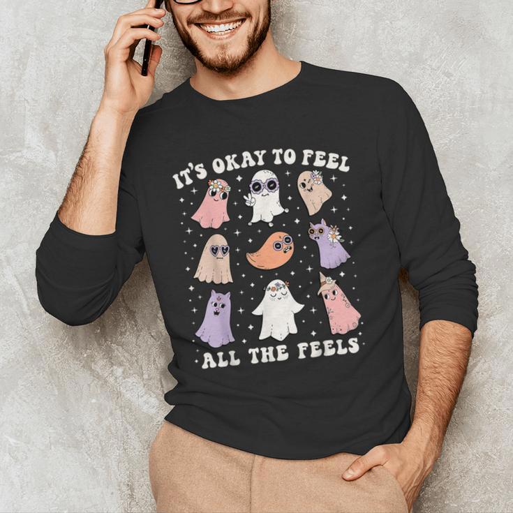It’s Okay To Feel All The Feels Special Ed Teacher Halloween Men's Long Sleeve T-Shirt, novelty gifts, funny gifts It’s Okay To Feel All The Feels Special Ed Teacher Halloween Men's Long Sleeve T-Shirt, novelty gifts, funny gifts