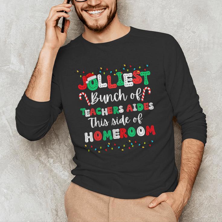 Jolliest Bunch Of Teachers Aides This Side Of Homeroom Men's Long Sleeve T-Shirt, novelty gifts, funny gifts Jolliest Bunch Of Teachers Aides This Side Of Homeroom Men's Long Sleeve T-Shirt, novelty gifts, funny gifts
