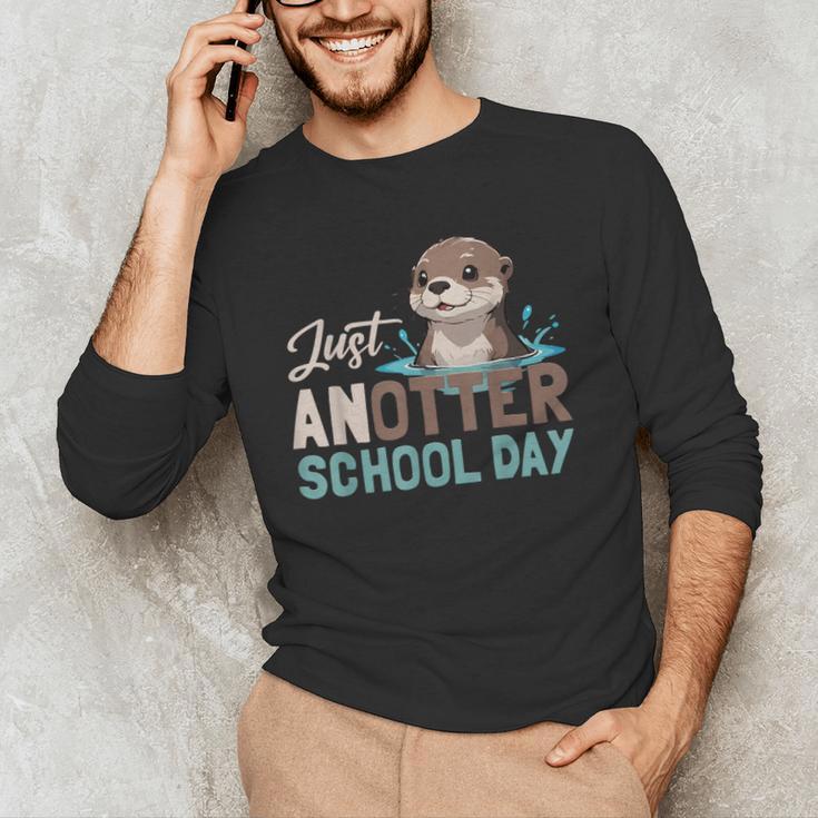 Just Anotter School Day Cute Otter Lover Teacher Student Men's Long Sleeve T-Shirt, novelty gifts, funny gifts Just Anotter School Day Cute Otter Lover Teacher Student Men's Long Sleeve T-Shirt, novelty gifts, funny gifts