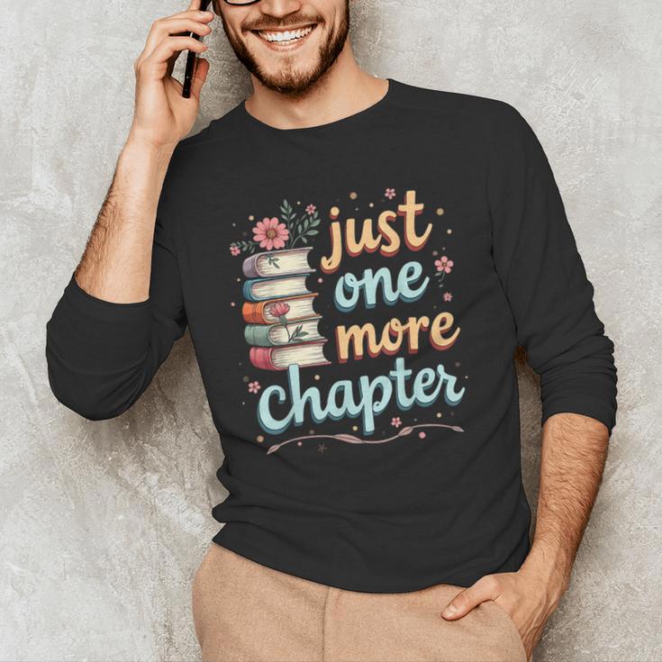 Just One More Chapter Book Reading Floral Teacher Book Lover Men's Long Sleeve T-Shirt, novelty gifts, funny gifts Just One More Chapter Book Reading Floral Teacher Book Lover Men's Long Sleeve T-Shirt, novelty gifts, funny gifts