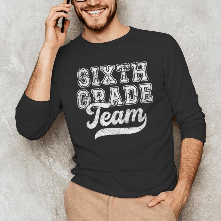 Kids Teacher Sixth Grade Retro Back To School Team 6th Grade Men's Long Sleeve T-Shirt, novelty gifts, funny gifts Kids Teacher Sixth Grade Retro Back To School Team 6th Grade Men's Long Sleeve T-Shirt, novelty gifts, funny gifts