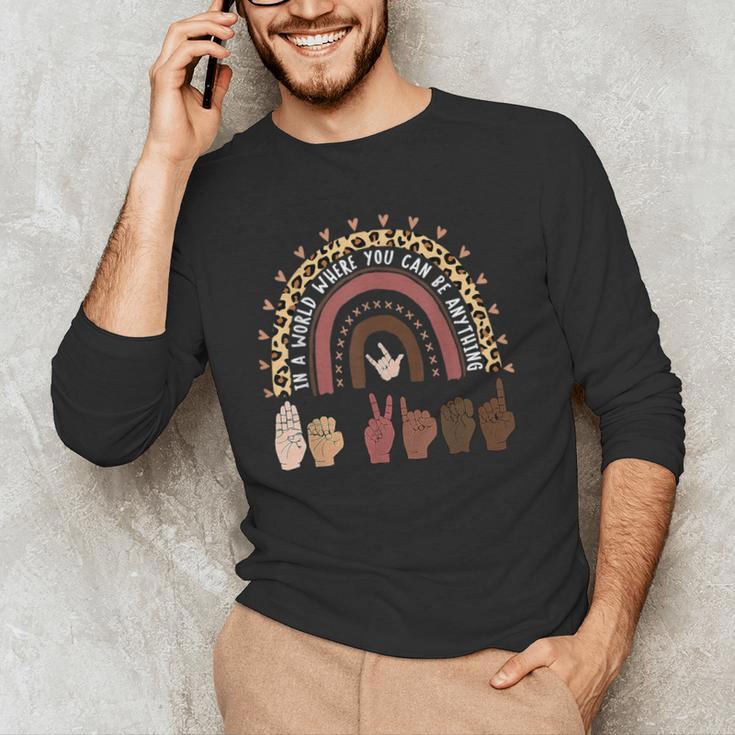 Be Kind Hand-Talking Teacher Artist ASL Men's Long Sleeve T-Shirt, novelty gifts, funny gifts Be Kind Hand-Talking Teacher Artist ASL Men's Long Sleeve T-Shirt, novelty gifts, funny gifts