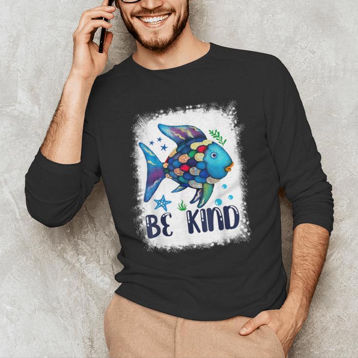Be Kind Rainbow Fish Teacher Life Back To School Teaching Men Women Men's Long Sleeve T-Shirt, novelty gifts, funny gifts