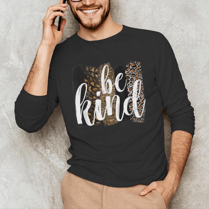 Be Kind Women Inspirational Teacher Animal Print Men's Long Sleeve T-Shirt, novelty gifts, funny gifts Be Kind Women Inspirational Teacher Animal Print Men's Long Sleeve T-Shirt, novelty gifts, funny gifts