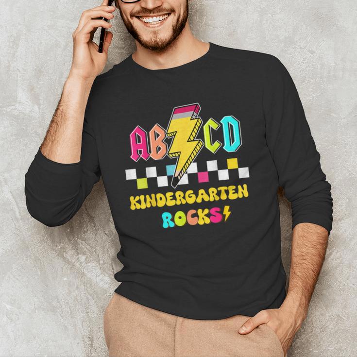 Kindergarten ABCD Rocks Teacher Student Back To School Men's Long Sleeve T-Shirt, novelty gifts, funny gifts Kindergarten ABCD Rocks Teacher Student Back To School Men's Long Sleeve T-Shirt, novelty gifts, funny gifts