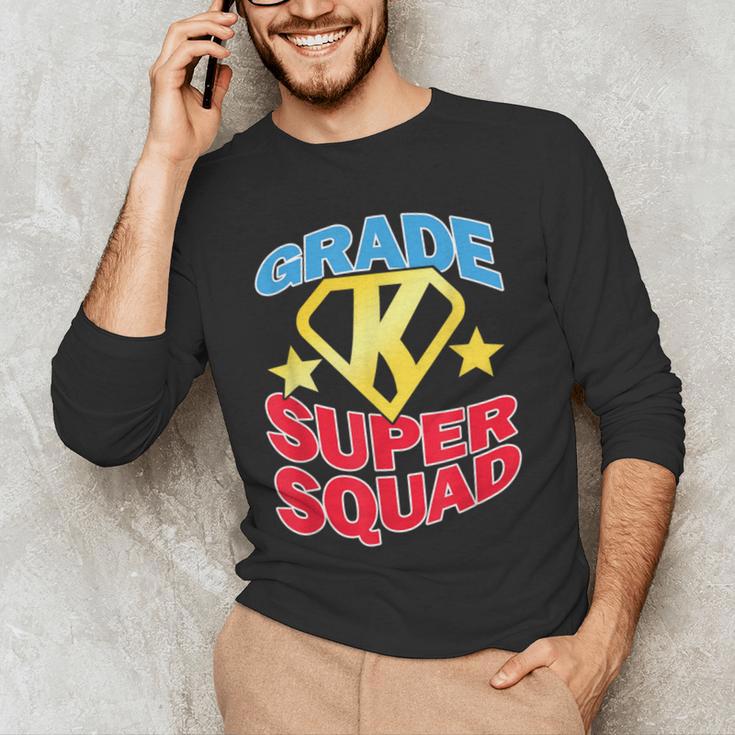 Kindergarten Super Squad Superhero Teacher Team Men Women Girls Kids Men's Long Sleeve T-Shirt, novelty gifts, funny gifts Kindergarten Super Squad Superhero Teacher Team Men Women Girls Kids Men's Long Sleeve T-Shirt, novelty gifts, funny gifts