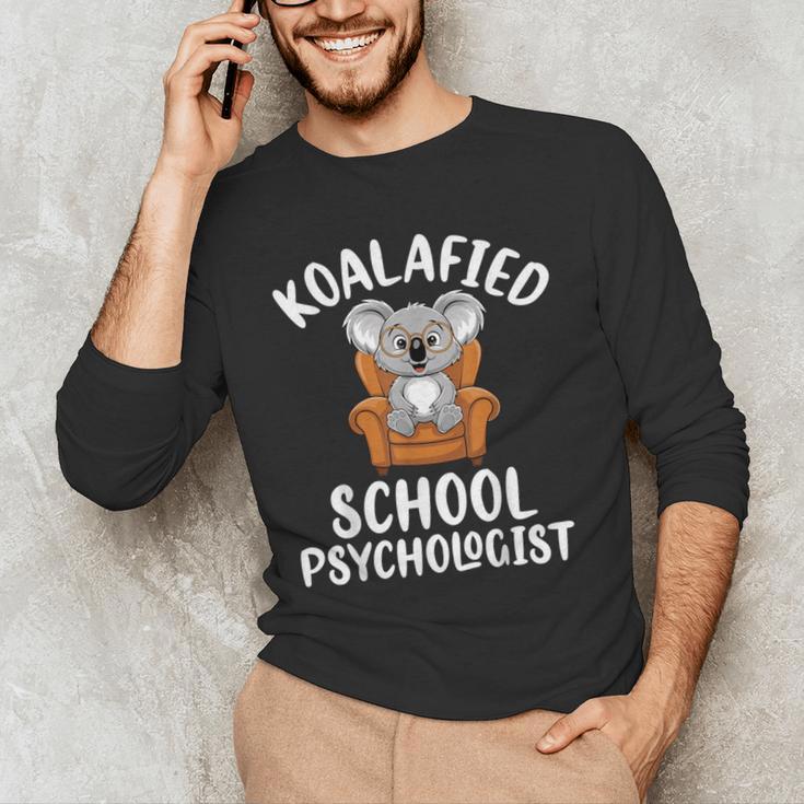 Koalafied School Psychologist Koala Lover Psychology Teacher Men's Long Sleeve T-Shirt, novelty gifts, funny gifts