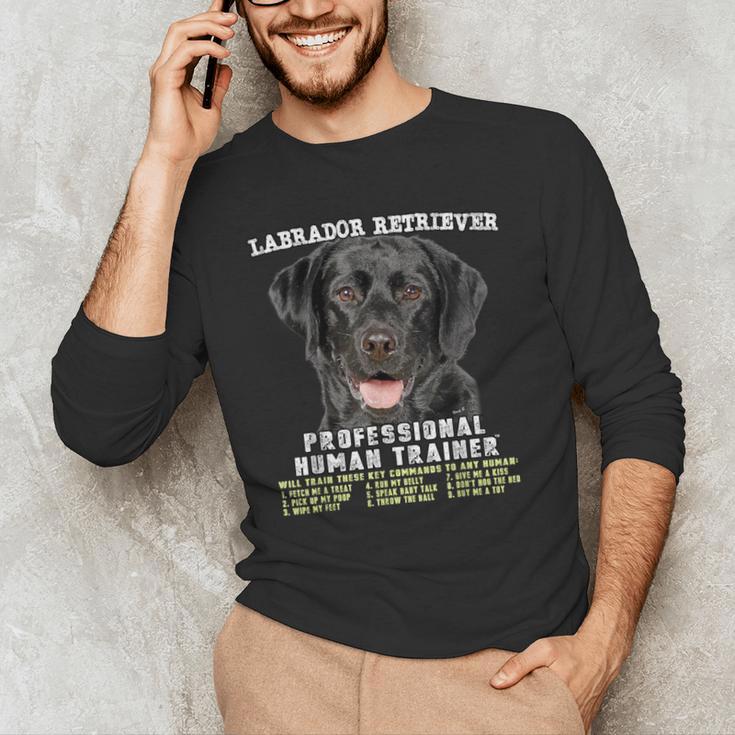 Labrador Retriever Lab Professional Human Trainer Men's Long Sleeve T-Shirt, novelty gifts, funny gifts