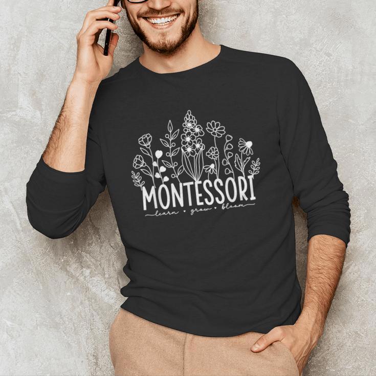 Learn Grow Bloom Wildflowers Appreciation Montessori Teacher Men's Long Sleeve T-Shirt, novelty gifts, funny gifts Learn Grow Bloom Wildflowers Appreciation Montessori Teacher Men's Long Sleeve T-Shirt, novelty gifts, funny gifts