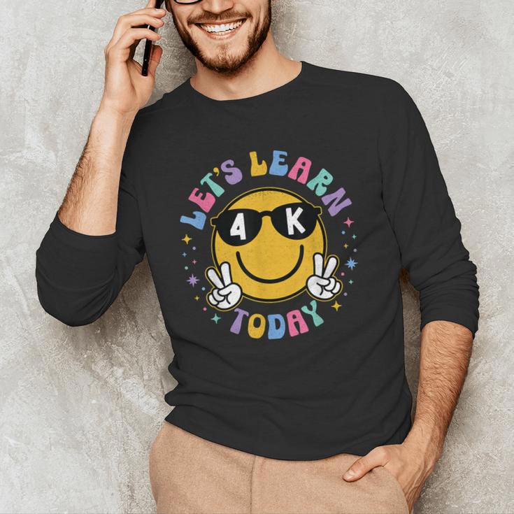 Lets Learn Today Shirt Smile Face 4K Teacher Back To School Men's Long Sleeve T-Shirt, novelty gifts, funny gifts Lets Learn Today Shirt Smile Face 4K Teacher Back To School Men's Long Sleeve T-Shirt, novelty gifts, funny gifts