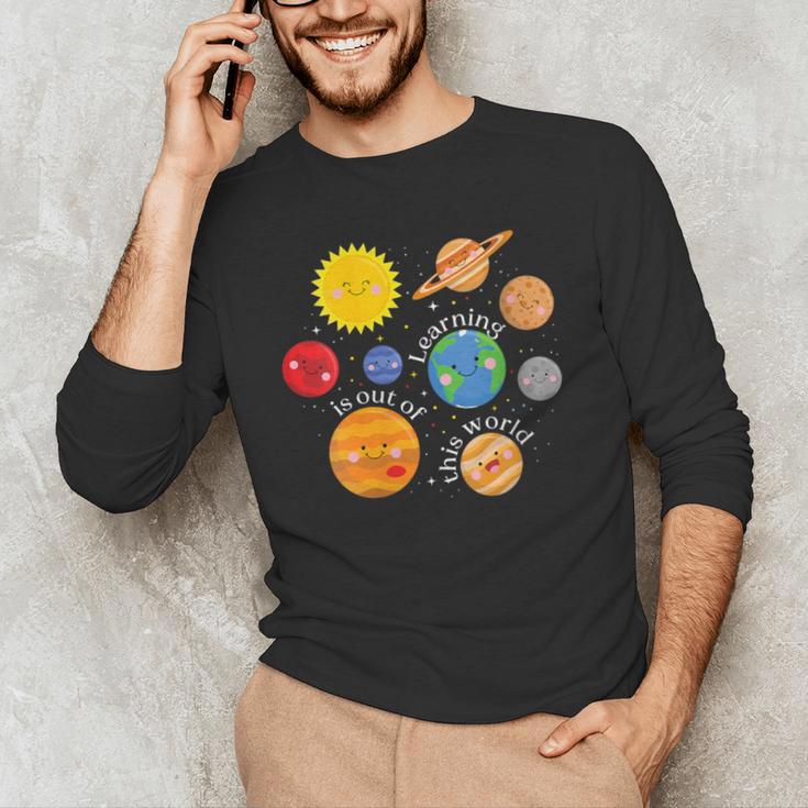 Learning Is Out Of This World Science Teacher Planets Men's Long Sleeve T-Shirt, novelty gifts, funny gifts Learning Is Out Of This World Science Teacher Planets Men's Long Sleeve T-Shirt, novelty gifts, funny gifts