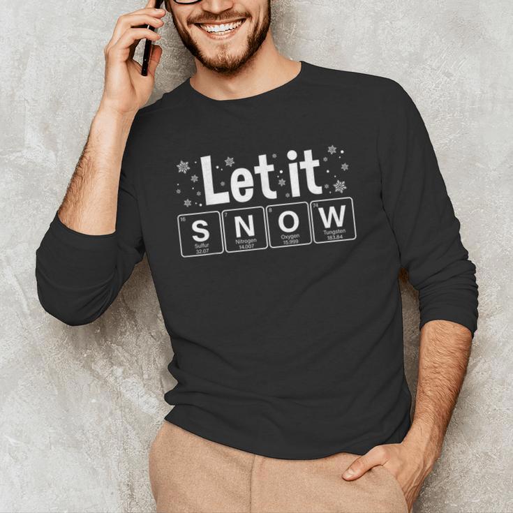 Let It Snow Christmas Pajamas Chemistry Teacher Men's Long Sleeve T-Shirt, novelty gifts, funny gifts Let It Snow Christmas Pajamas Chemistry Teacher Men's Long Sleeve T-Shirt, novelty gifts, funny gifts