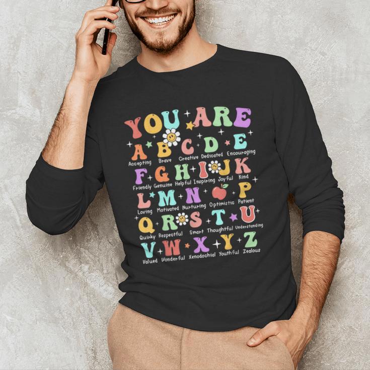 You Are Letters Alphabet Learn ABCs Inspiration Teacher Life Men's Long Sleeve T-Shirt, novelty gifts, funny gifts You Are Letters Alphabet Learn ABCs Inspiration Teacher Life Men's Long Sleeve T-Shirt, novelty gifts, funny gifts