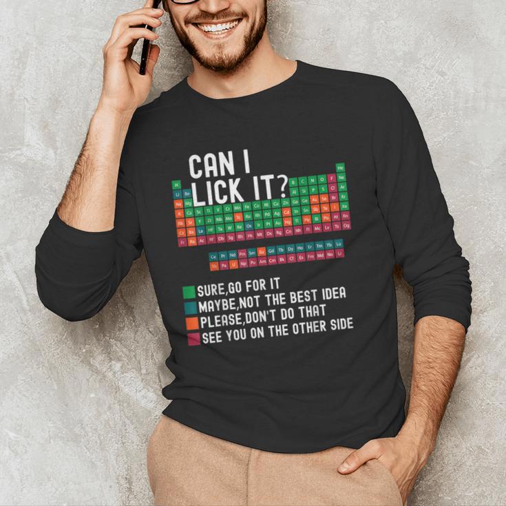 Can I Lick It Periodic Table Science Teacher Chemistry Men's Long Sleeve T-Shirt, novelty gifts, funny gifts Can I Lick It Periodic Table Science Teacher Chemistry Men's Long Sleeve T-Shirt, novelty gifts, funny gifts