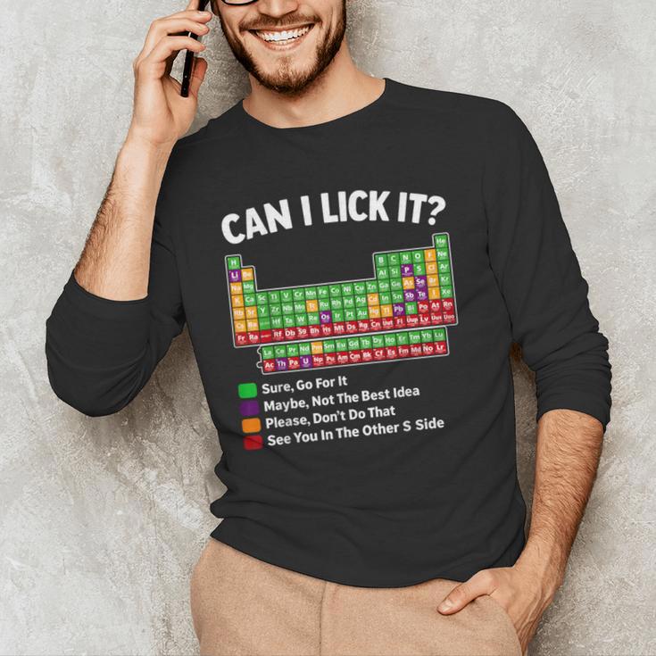 Can I Lick It Periodic Table Shirt Science Chemistry Teacher Men's Long Sleeve T-Shirt, novelty gifts, funny gifts Can I Lick It Periodic Table Shirt Science Chemistry Teacher Men's Long Sleeve T-Shirt, novelty gifts, funny gifts
