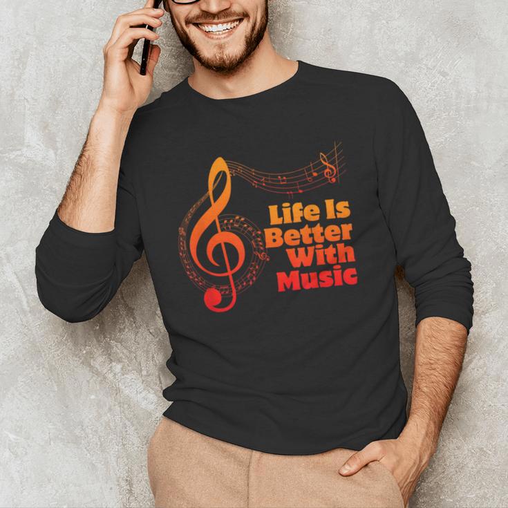 Life Is Better With Music Theory Musician Teacher Notes Clef Men's Long Sleeve T-Shirt, novelty gifts, funny gifts Life Is Better With Music Theory Musician Teacher Notes Clef Men's Long Sleeve T-Shirt, novelty gifts, funny gifts