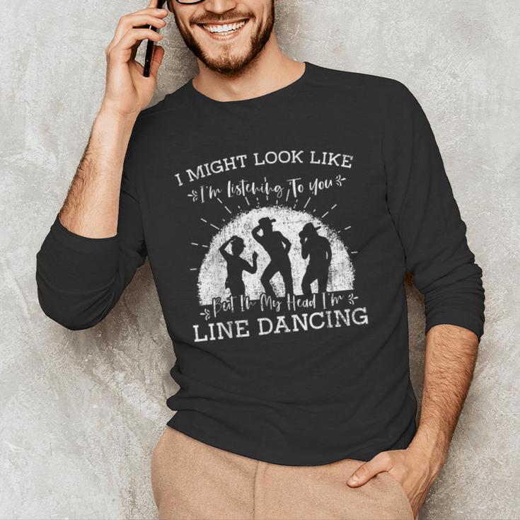 Line Dancing Choreographer Dance Teacher Group Performer Men Women Girls Kids Men's Long Sleeve T-Shirt, novelty gifts, funny gifts