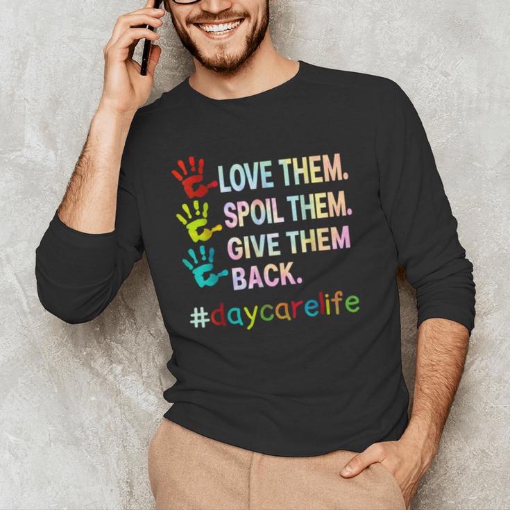 Love Daycare Provider Childcare Teacher Tie Dye Men's Long Sleeve T-Shirt, novelty gifts, funny gifts Love Daycare Provider Childcare Teacher Tie Dye Men's Long Sleeve T-Shirt, novelty gifts, funny gifts