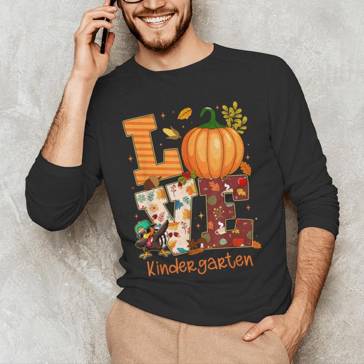 Love Kindergarten Teacher Turkey Thanksgiving Autumn Fall Men's Long Sleeve T-Shirt, novelty gifts, funny gifts Love Kindergarten Teacher Turkey Thanksgiving Autumn Fall Men's Long Sleeve T-Shirt, novelty gifts, funny gifts