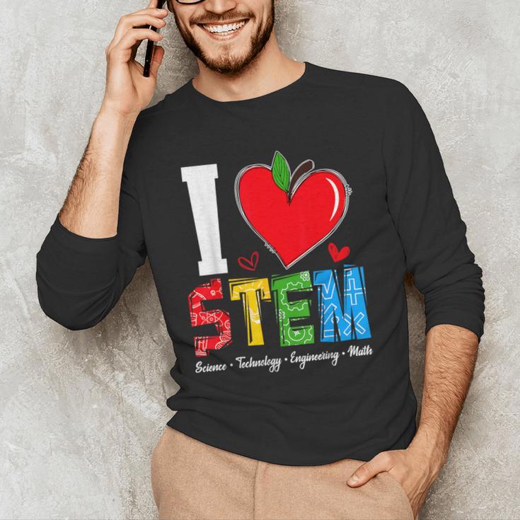 I Love STEM Student Teacher 1st Day Of School Back To School Men's Long Sleeve T-Shirt, novelty gifts, funny gifts