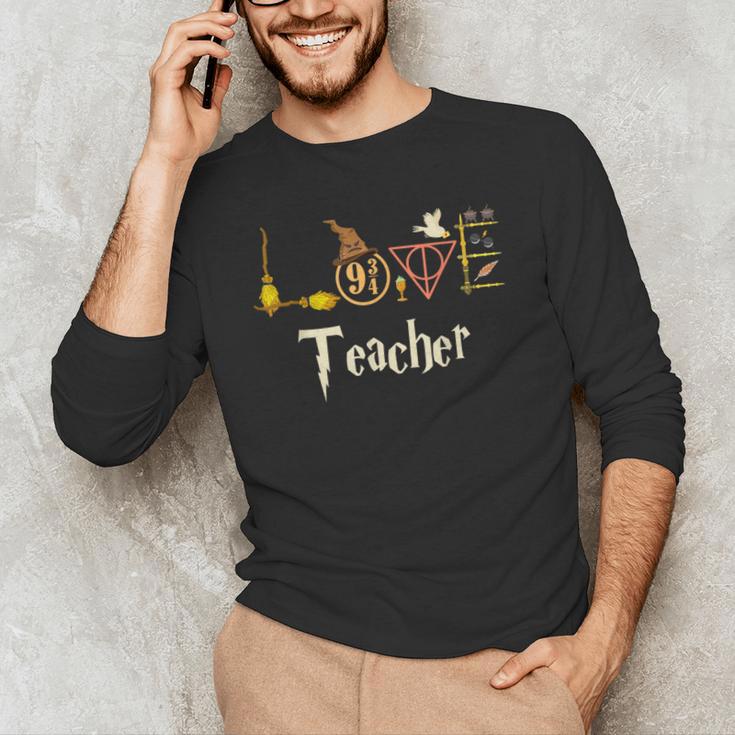 Love Teacher Wizards Back To School Halloween Men's Long Sleeve T-Shirt, novelty gifts, funny gifts Love Teacher Wizards Back To School Halloween Men's Long Sleeve T-Shirt, novelty gifts, funny gifts