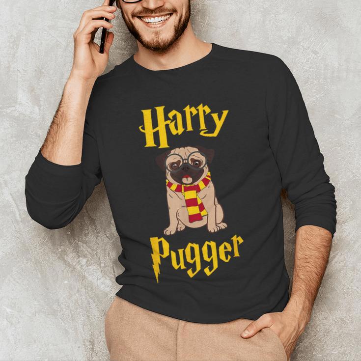 Lovely Harry Pugger Pug Men's Long Sleeve T-Shirt, novelty gifts, funny gifts