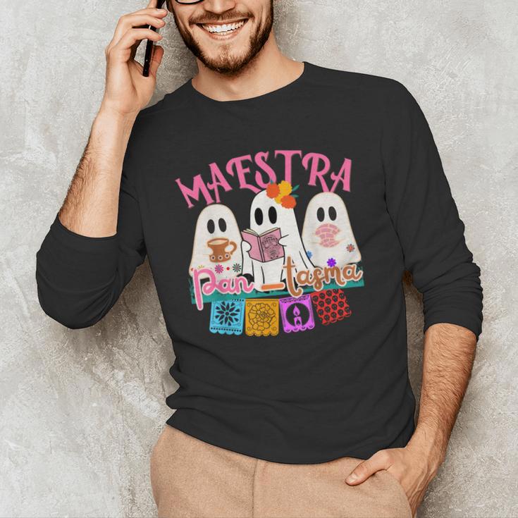 Maestra Pantasmas Conchas Teacher Mexican Halloween Men's Long Sleeve T-Shirt, novelty gifts, funny gifts Maestra Pantasmas Conchas Teacher Mexican Halloween Men's Long Sleeve T-Shirt, novelty gifts, funny gifts