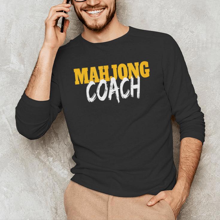 Mahjong Coach Coaching Trainer Teacher Men's Long Sleeve T-Shirt, novelty gifts, funny gifts Mahjong Coach Coaching Trainer Teacher Men's Long Sleeve T-Shirt, novelty gifts, funny gifts
