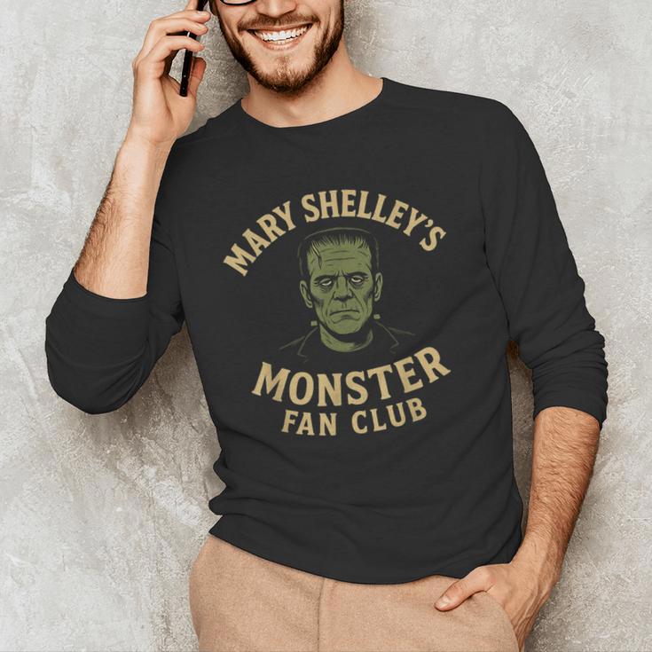Mary Shelley's Monster Fan Club Gothic Horror Parody Men's Long Sleeve T-Shirt, novelty gifts, funny gifts