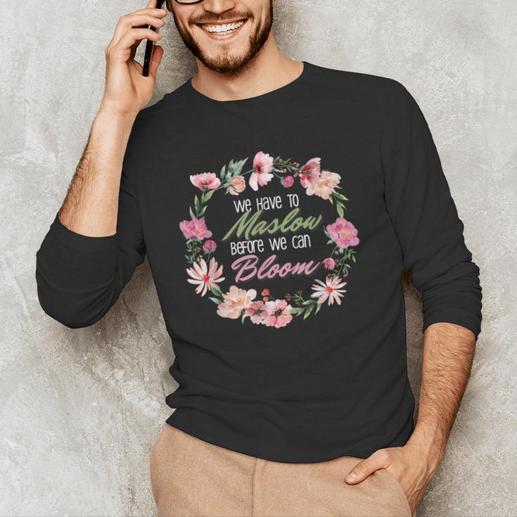 Maslow Before Blooms SPED Teacher School Psychologist Retro Men Women Men's Long Sleeve T-Shirt, novelty gifts, funny gifts Maslow Before Blooms SPED Teacher School Psychologist Retro Men Women Men's Long Sleeve T-Shirt, novelty gifts, funny gifts