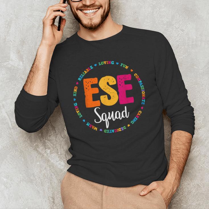 Matching ESE Squad First Last Day Team Teacher Student Tribe Men's Long Sleeve T-Shirt, novelty gifts, funny gifts
