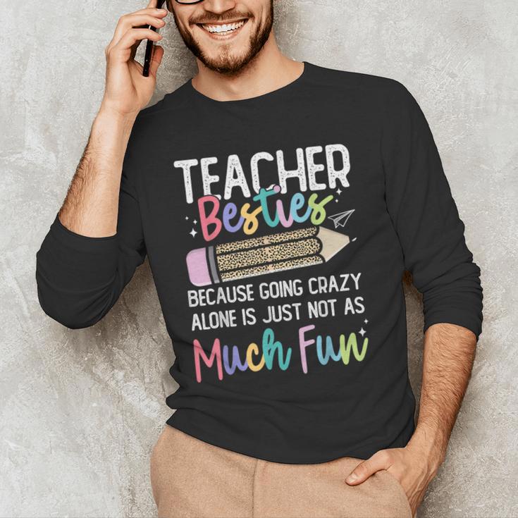 Matching Teachers Last Day Of School Teacher Besties Men's Long Sleeve T-Shirt, novelty gifts, funny gifts