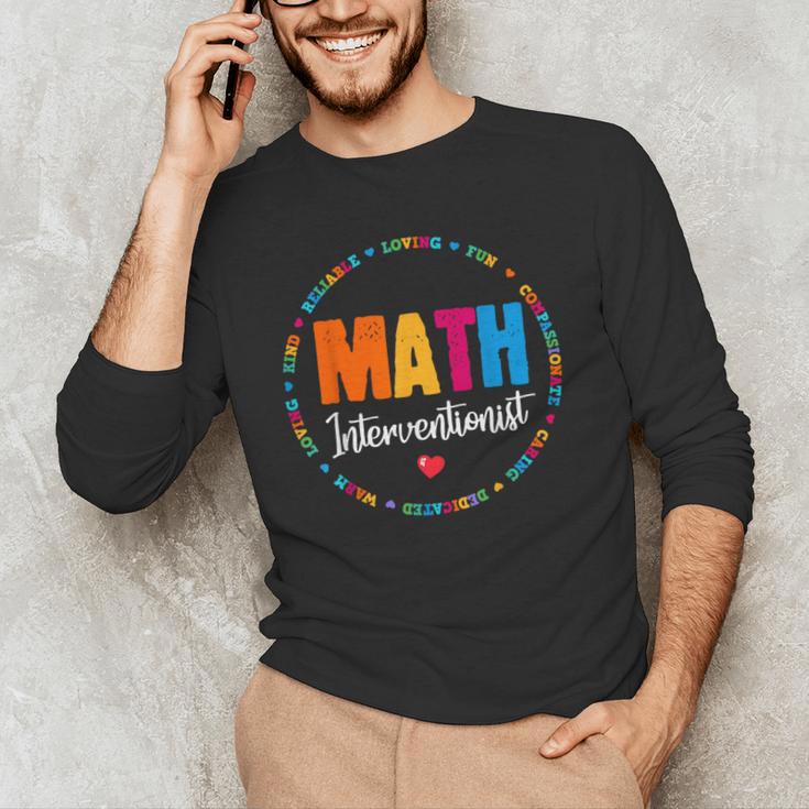 Math Interventionist Teacher Coach Squad Mathematics STEM Men's Long Sleeve T-Shirt, novelty gifts, funny gifts Math Interventionist Teacher Coach Squad Mathematics STEM Men's Long Sleeve T-Shirt, novelty gifts, funny gifts