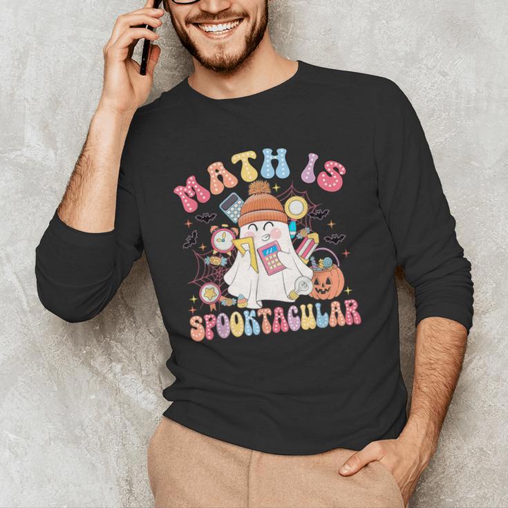 Math Is Spooktacular Math Teacher Spooky Halloween Men's Long Sleeve T-Shirt, novelty gifts, funny gifts Math Is Spooktacular Math Teacher Spooky Halloween Men's Long Sleeve T-Shirt, novelty gifts, funny gifts
