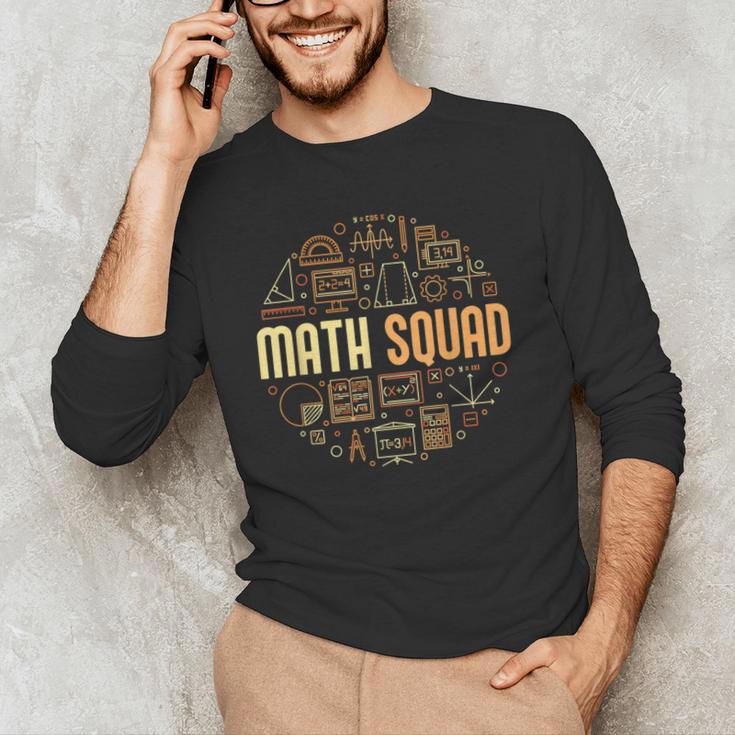 Math Squad For Teacher Or Student Mathematics Men Women Kids Men's Long Sleeve T-Shirt, novelty gifts, funny gifts Math Squad For Teacher Or Student Mathematics Men Women Kids Men's Long Sleeve T-Shirt, novelty gifts, funny gifts
