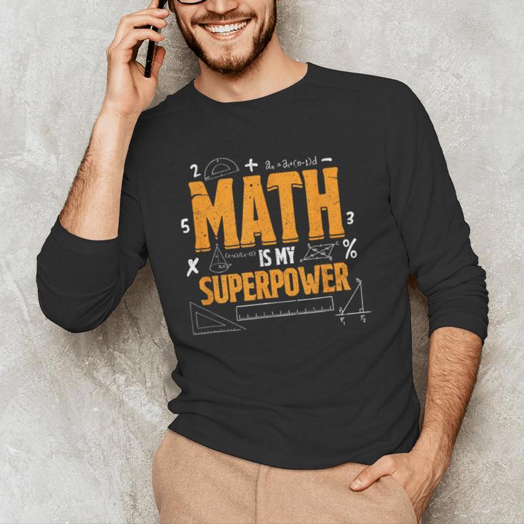Math Is My Superpower Math Teacher Student Men's Long Sleeve T-Shirt, novelty gifts, funny gifts Math Is My Superpower Math Teacher Student Men's Long Sleeve T-Shirt, novelty gifts, funny gifts