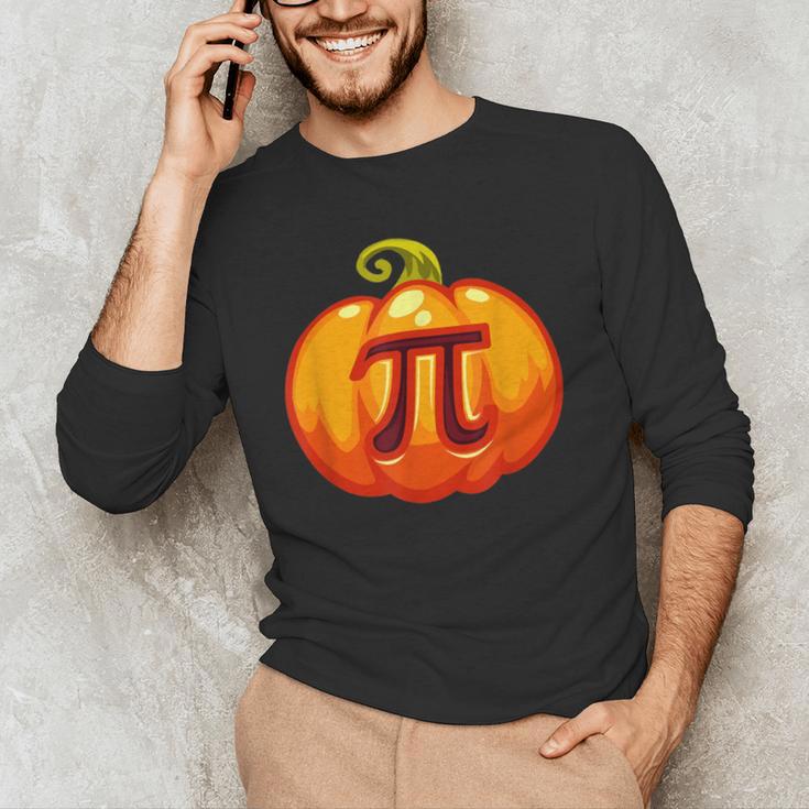 Math Teacher Halloween Costume Pumpkin Pi Pun Pie Men Men's Long Sleeve T-Shirt, novelty gifts, funny gifts