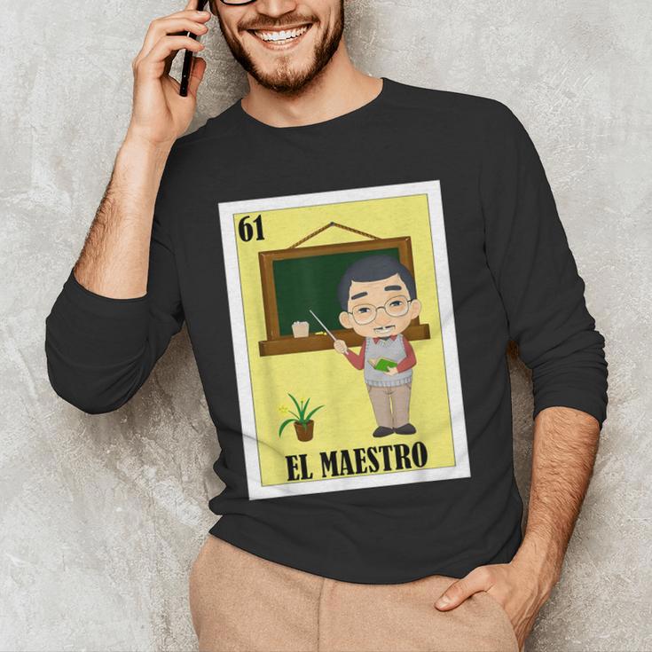 Mexican For Teachers El Maestro Men's Long Sleeve T-Shirt, novelty gifts, funny gifts