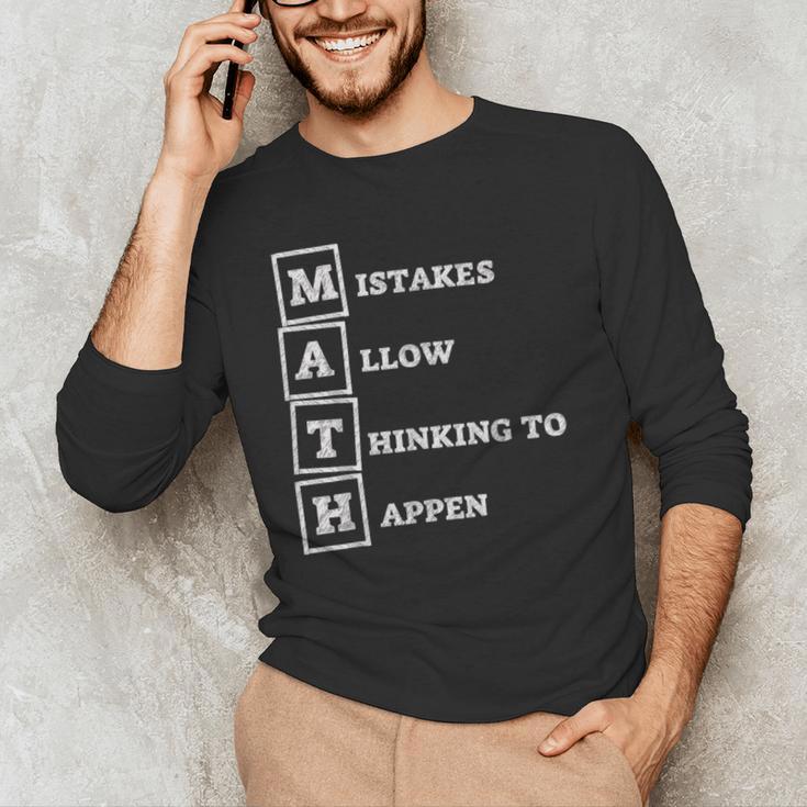Mistakes Allow Thinking To Happen School Math Teacher Men's Long Sleeve T-Shirt, novelty gifts, funny gifts Mistakes Allow Thinking To Happen School Math Teacher Men's Long Sleeve T-Shirt, novelty gifts, funny gifts