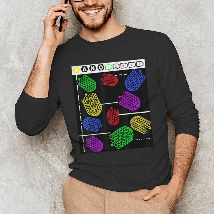Nerdy Forms Nanotubes Chemistry Teacher Geek Men's Long Sleeve T-Shirt, novelty gifts, funny gifts