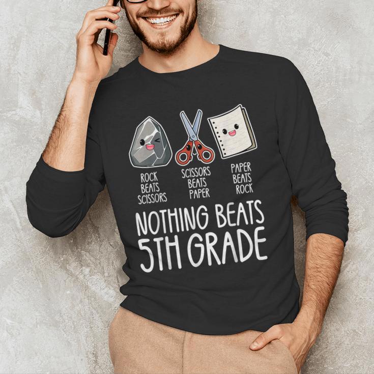 Nothing Beats 5th Grade Back To School Kids Teachers Men's Long Sleeve T-Shirt, novelty gifts, funny gifts Nothing Beats 5th Grade Back To School Kids Teachers Men's Long Sleeve T-Shirt, novelty gifts, funny gifts