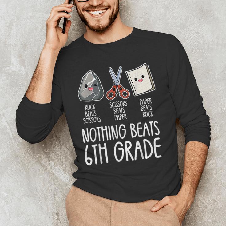 Nothing Beats 6th Grade Back To School Kids Teachers Men's Long Sleeve T-Shirt, novelty gifts, funny gifts Nothing Beats 6th Grade Back To School Kids Teachers Men's Long Sleeve T-Shirt, novelty gifts, funny gifts