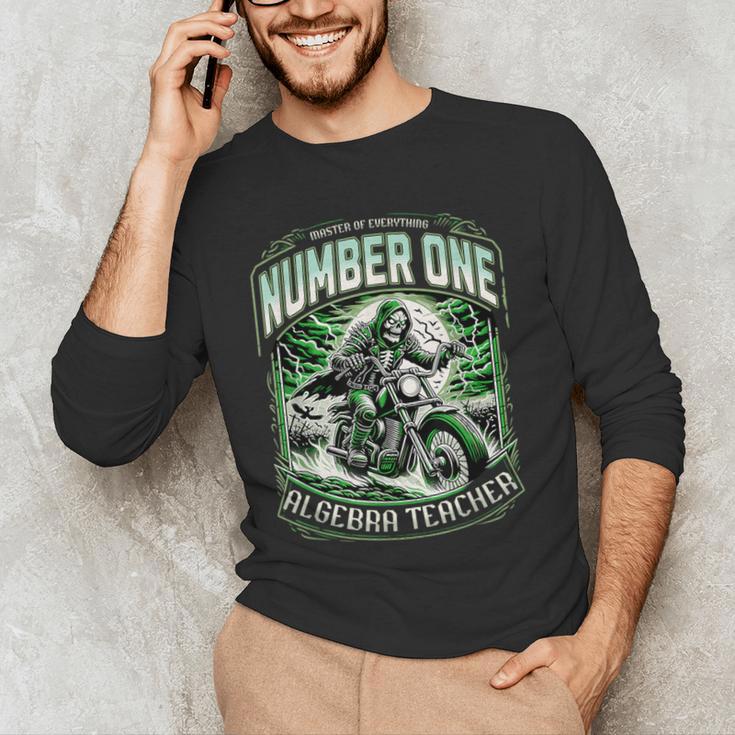 Number One Algebra Teacher 1 Career s Men's Long Sleeve T-Shirt, novelty gifts, funny gifts Number One Algebra Teacher 1 Career s Men's Long Sleeve T-Shirt, novelty gifts, funny gifts