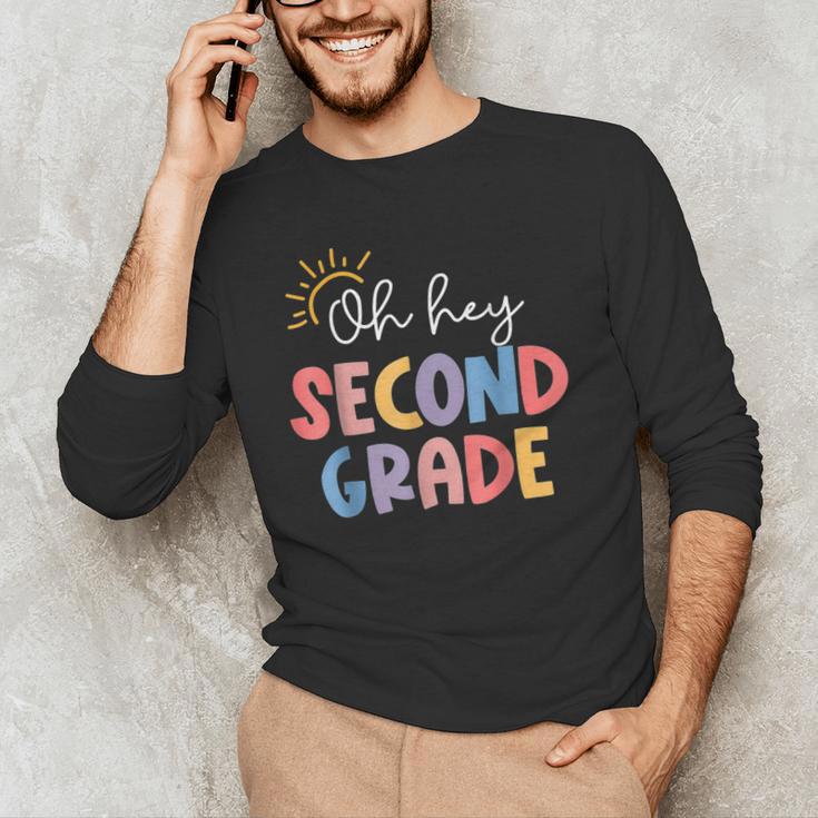 Oh Hey Second Grade First Day Of Teacher Girls Boys Kids Men's Long Sleeve T-Shirt, novelty gifts, funny gifts