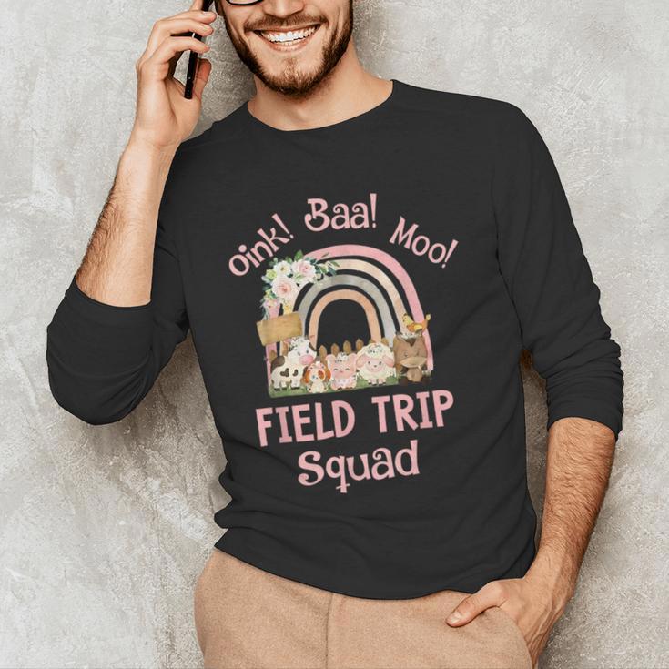 Oink Baa Moo Field Trip Squad Teacher Students Matching Men's Long Sleeve T-Shirt, novelty gifts, funny gifts Oink Baa Moo Field Trip Squad Teacher Students Matching Men's Long Sleeve T-Shirt, novelty gifts, funny gifts