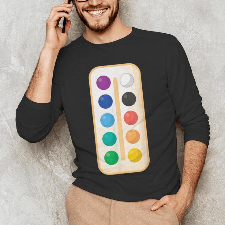 Paint Palette ArtSet Halloween Costume For Teachers Students For Men Women Kids Men's Long Sleeve T-Shirt, novelty gifts, funny gifts