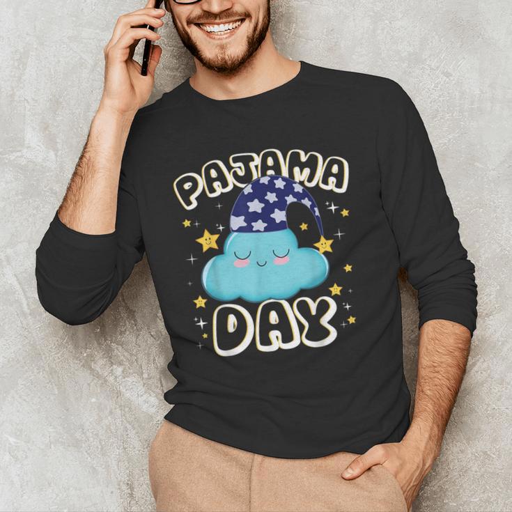 Pajama Day School Spirit Week Fun Cloud Teacher Student Men's Long Sleeve T-Shirt, novelty gifts, funny gifts