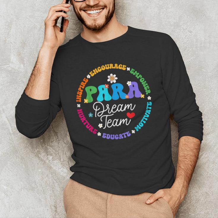 PARA Dream Team Teacher Paraprofessional Paraeducator Men's Long Sleeve T-Shirt, novelty gifts, funny gifts PARA Dream Team Teacher Paraprofessional Paraeducator Men's Long Sleeve T-Shirt, novelty gifts, funny gifts