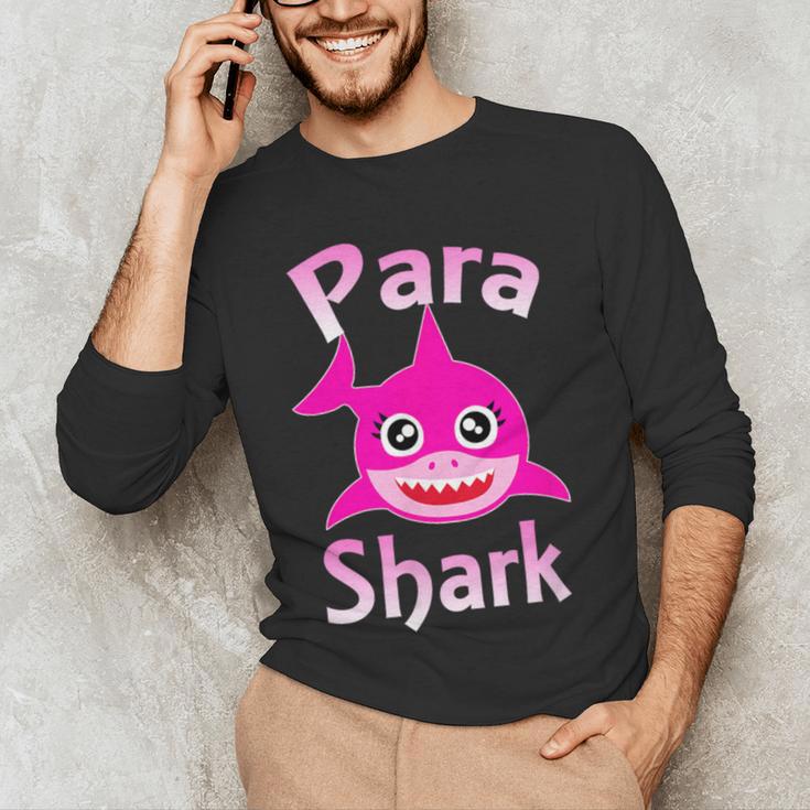 Para Shark Paraprofessional Female Teacher Men's Long Sleeve T-Shirt, novelty gifts, funny gifts