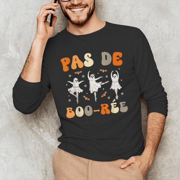 Pas De Boo-Rée Ghost Ballet Dancer Halloween Dance Teacher Men's Long Sleeve T-Shirt, novelty gifts, funny gifts Pas De Boo-Rée Ghost Ballet Dancer Halloween Dance Teacher Men's Long Sleeve T-Shirt, novelty gifts, funny gifts